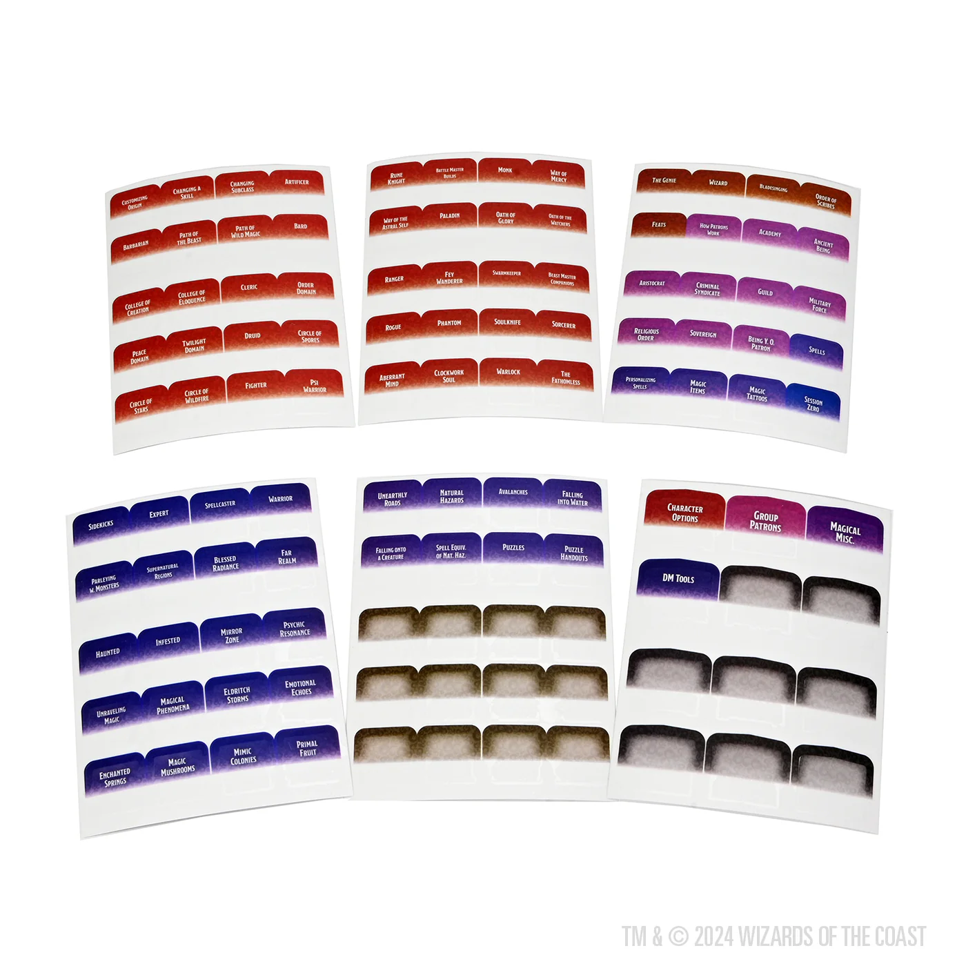 D&D Book Tabs: Tasha's Cauldron of Everything 3 D&D Book Tabs: Tasha's Cauldron of Everything