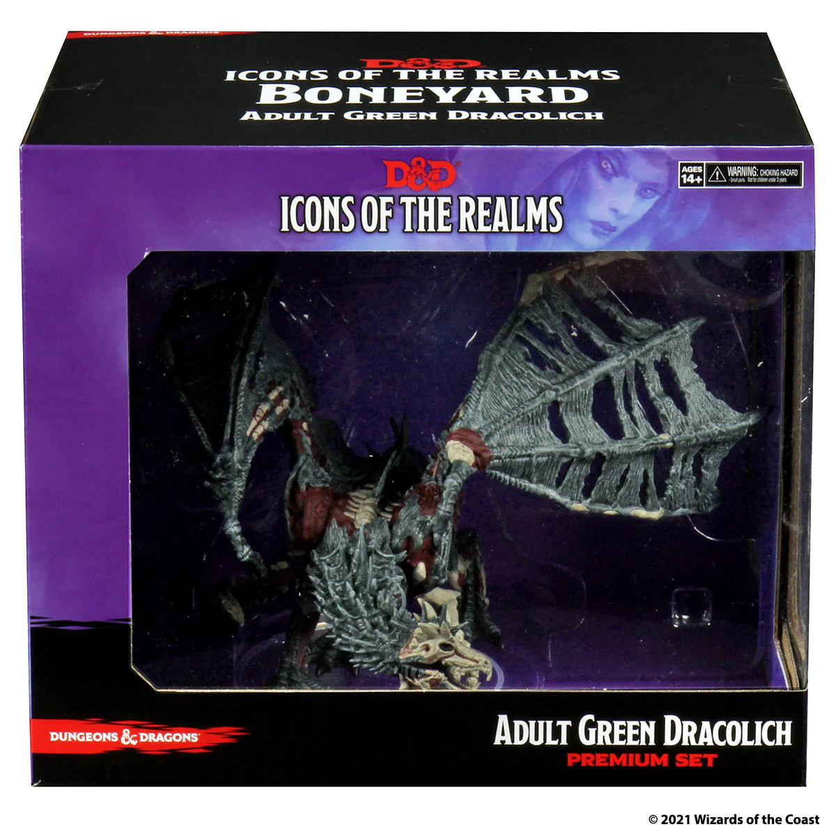 D&D Icons of the Realms Miniatures: Boneyard Premium Set - Green Dracolich