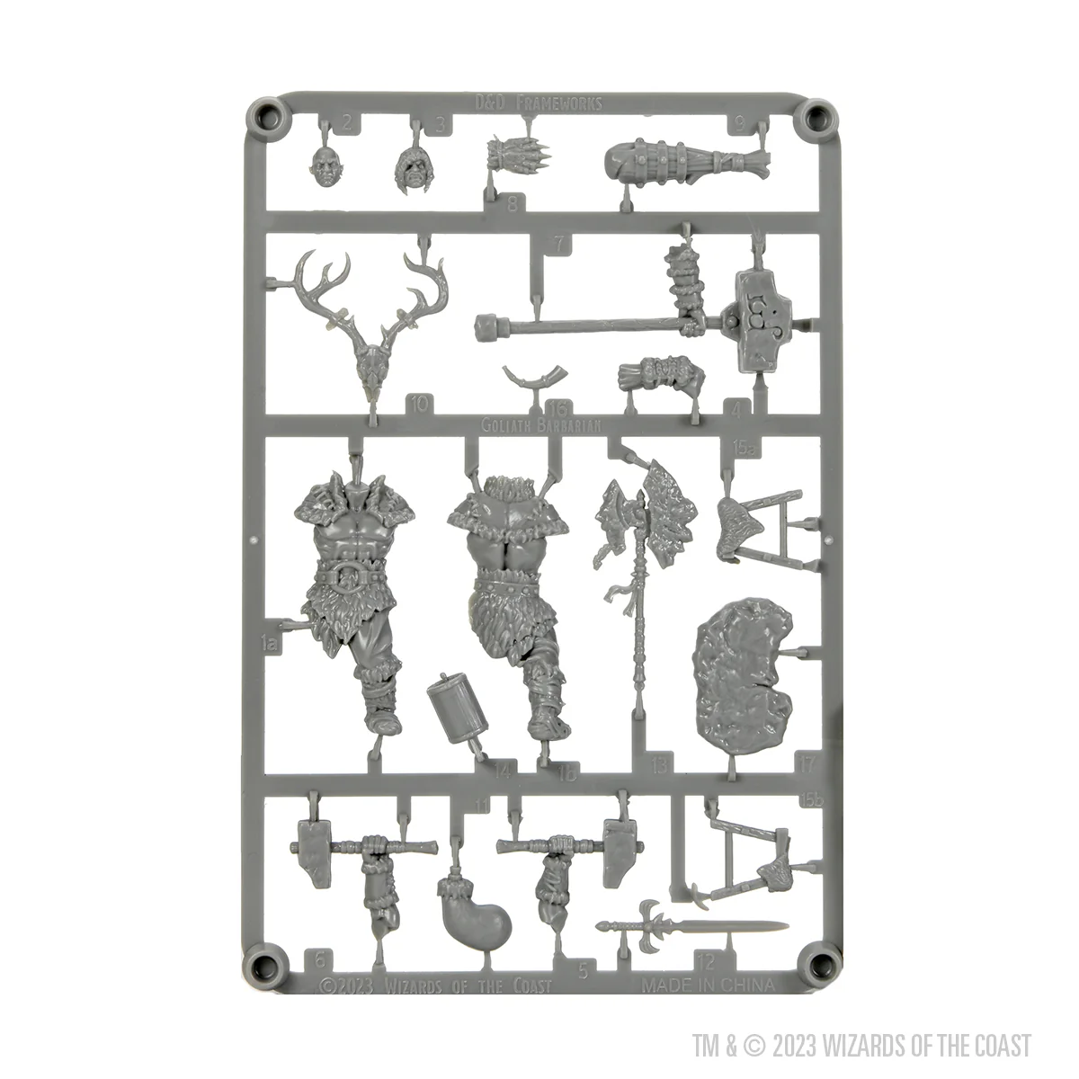 D&D Frameworks: Goliath Barbarian Male - Unpainted and Unassembled