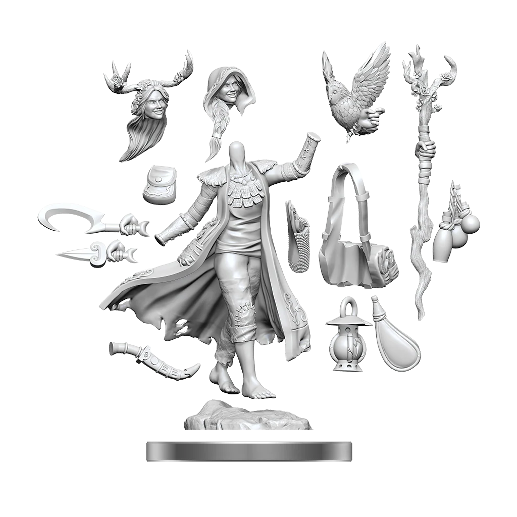 D&D Frameworks: Human Druid Female - Unpainted and Unassembled