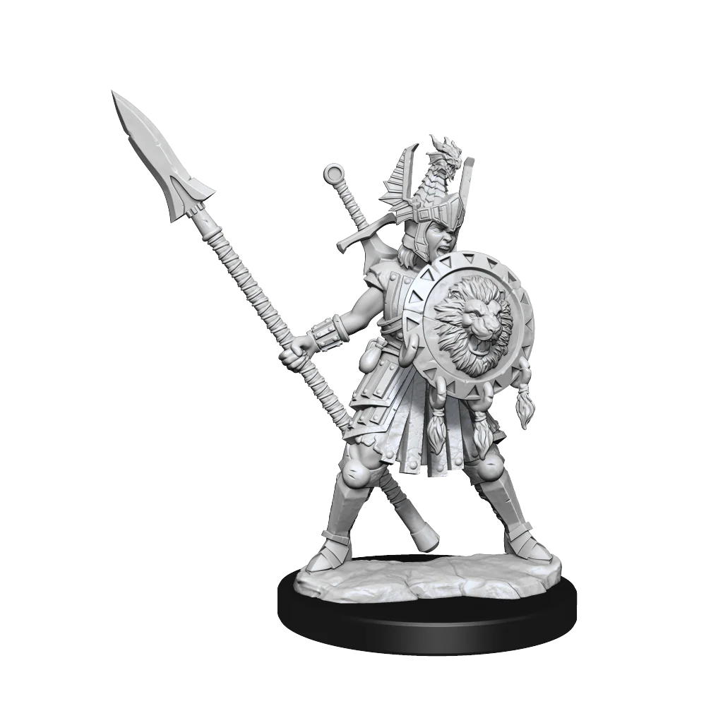 D&D Frameworks: Human Fighter Female - Unpainted and Unassembled