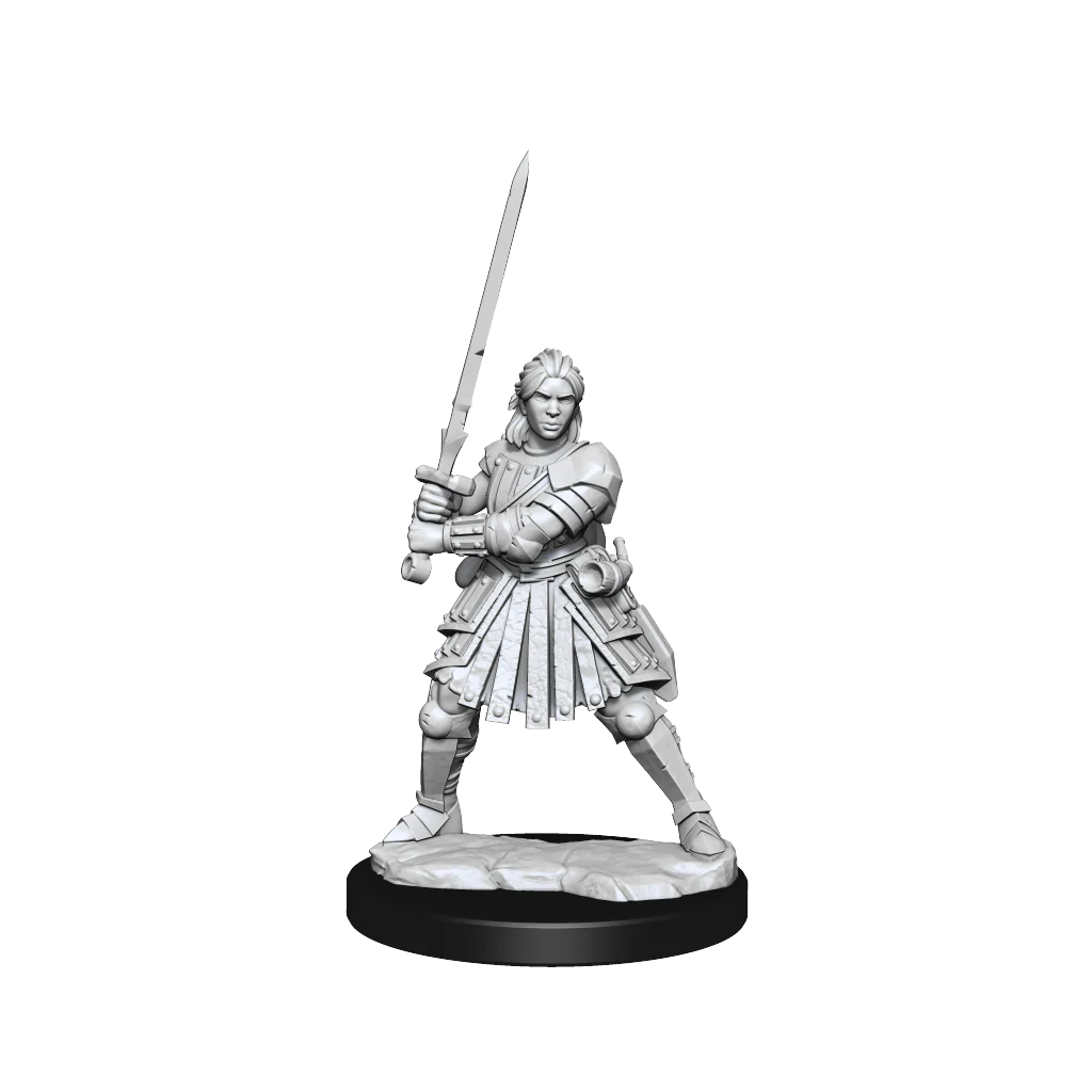 D&D Frameworks: Human Fighter Female - Unpainted and Unassembled 3 D&D Frameworks: Human Fighter Female - Unpainted and Unassembled