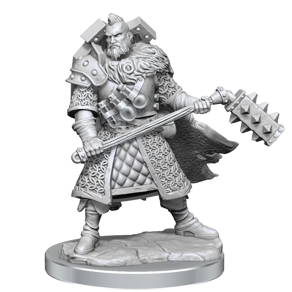 D&D Frameworks: Human Fighter Male - Unpainted and Unassembled