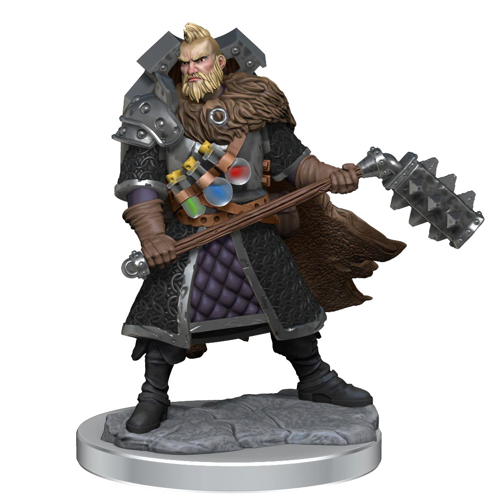 D&D Frameworks: Human Fighter Male - Unpainted and Unassembled