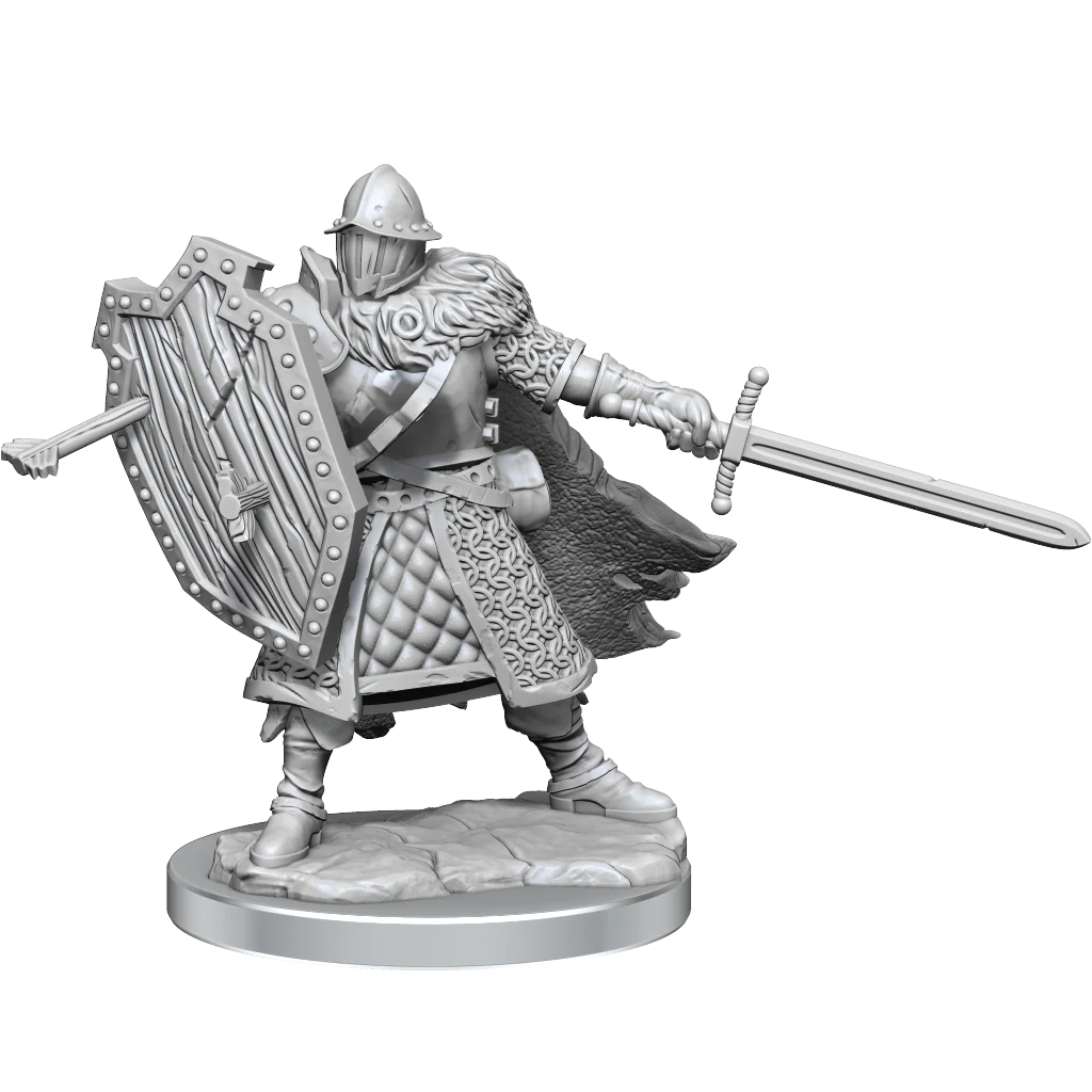D&D Frameworks: Human Fighter Male - Unpainted and Unassembled 3 D&D Frameworks: Human Fighter Male - Unpainted and Unassembled