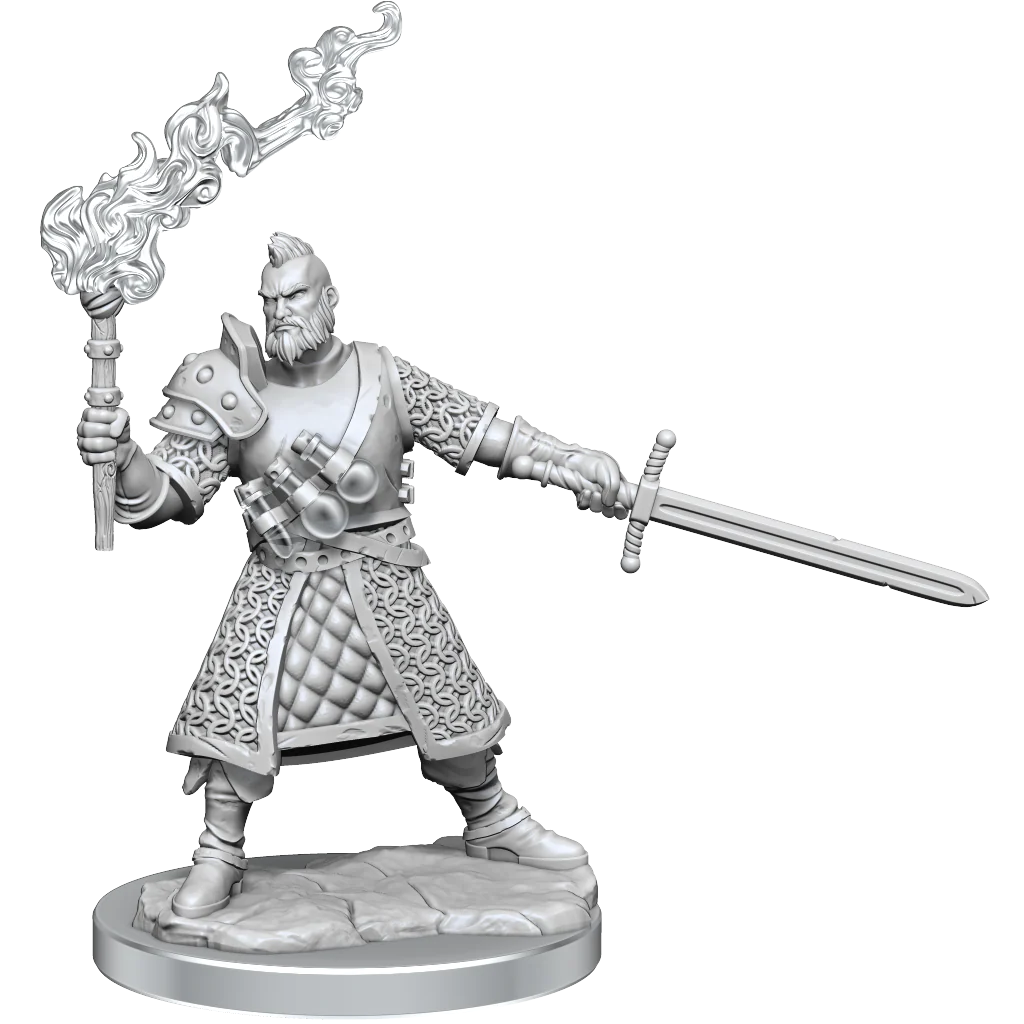 D&D Frameworks: Human Fighter Male - Unpainted and Unassembled 5 D&D Frameworks: Human Fighter Male - Unpainted and Unassembled