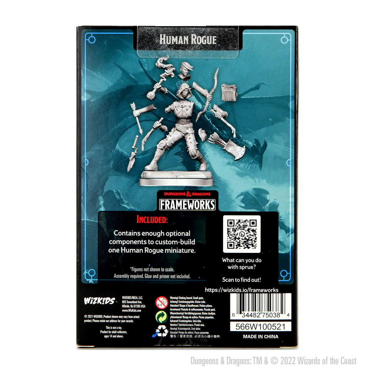 D&D Frameworks: Human Rogue Female - Unpainted and Unassembled
