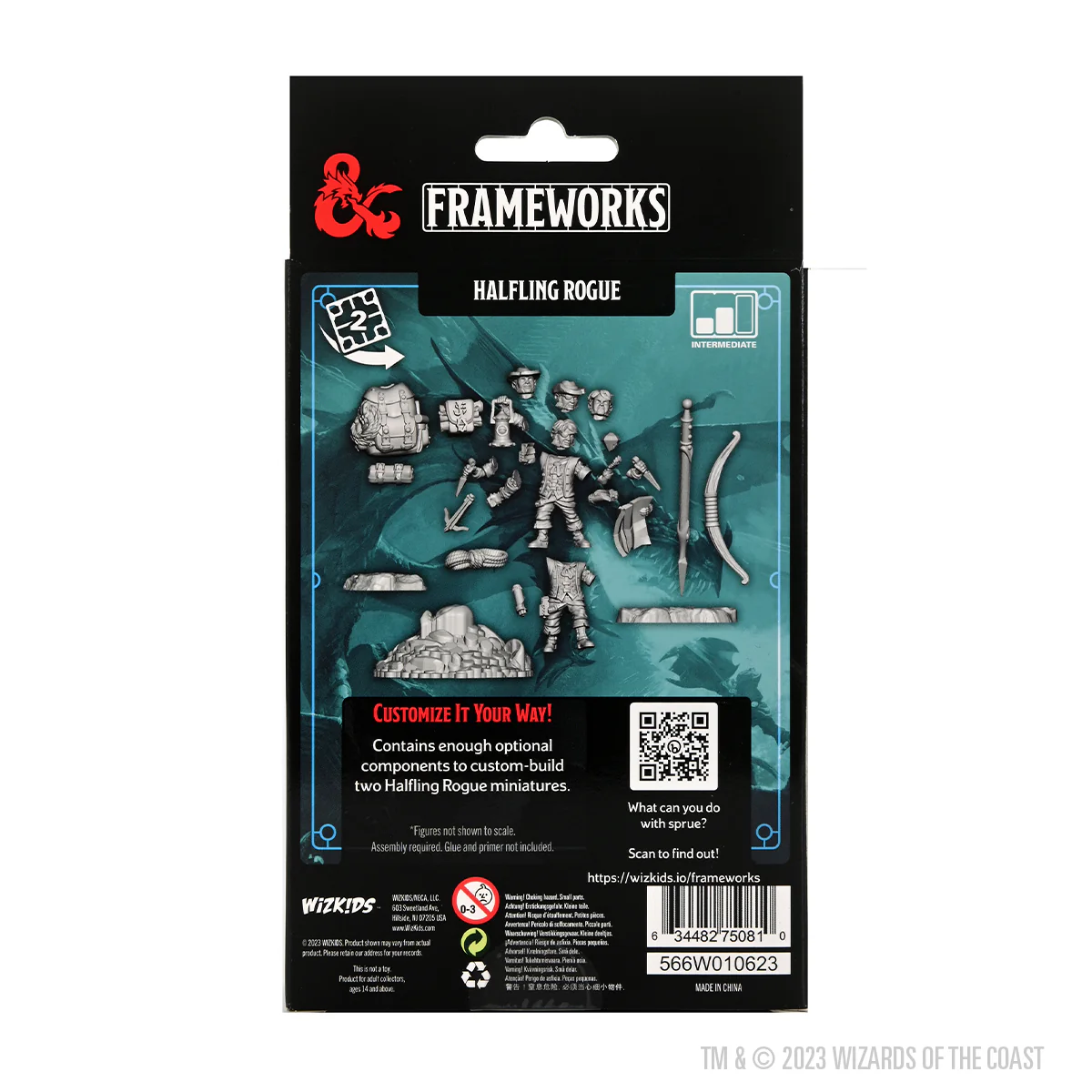 D&D Frameworks: Male Halfling Rogue - Unpainted and Unassembled