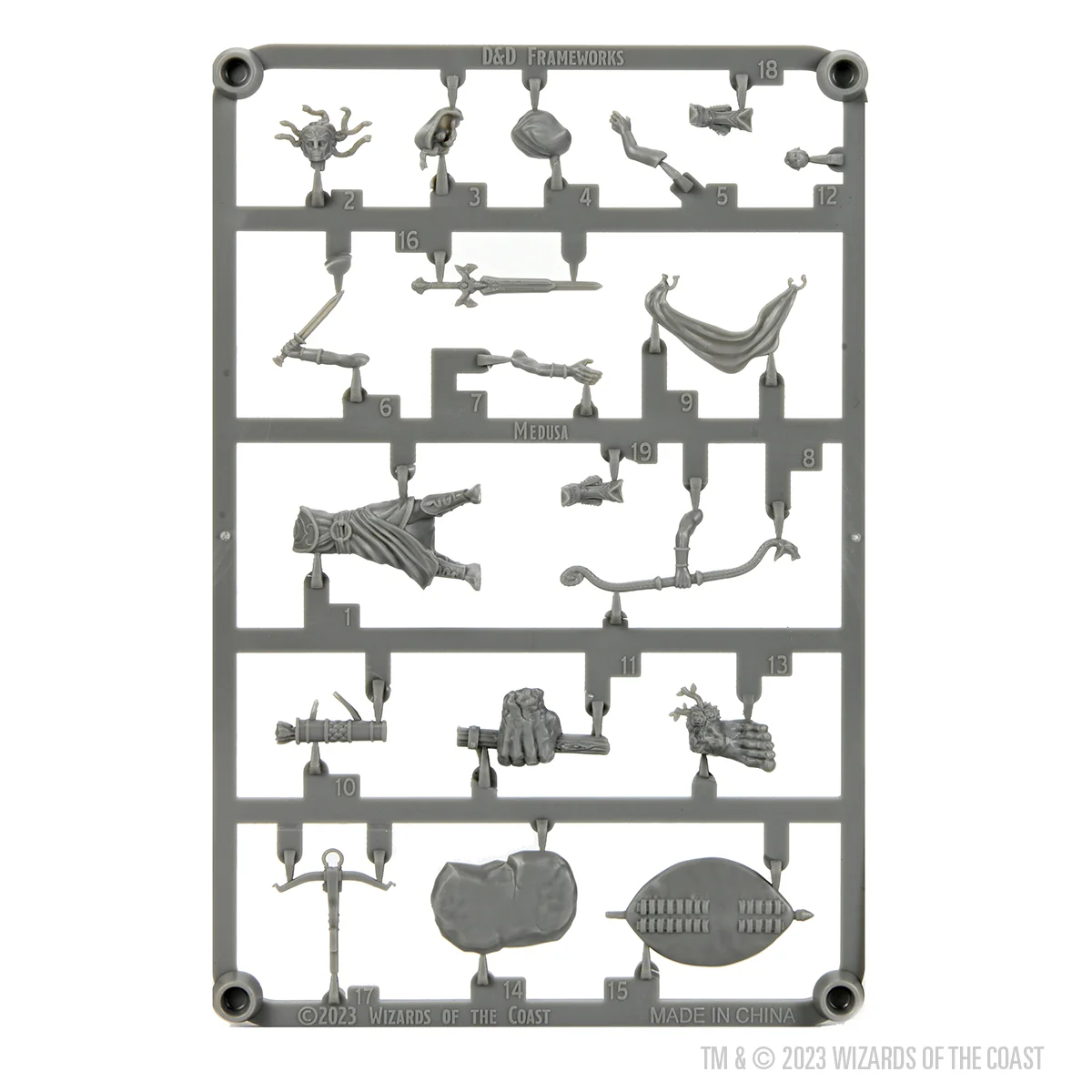 D&D Frameworks: Medusa - Unpainted and Unassembled 5 D&D Frameworks: Medusa - Unpainted and Unassembled