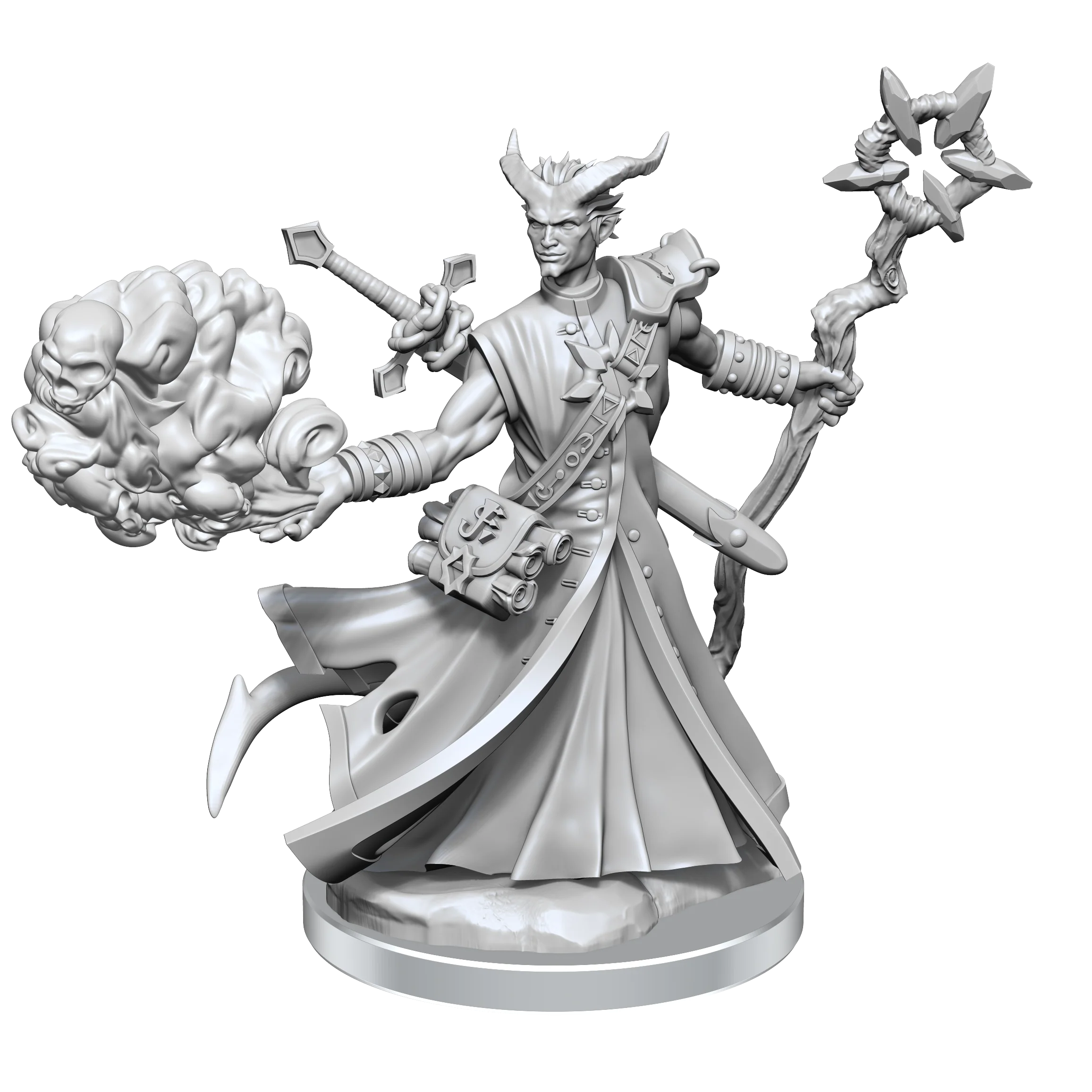 D&D Frameworks: Tiefling Warlock Male - Unpainted and Unassembled 3 D&D Frameworks: Tiefling Warlock Male - Unpainted and Unassembled