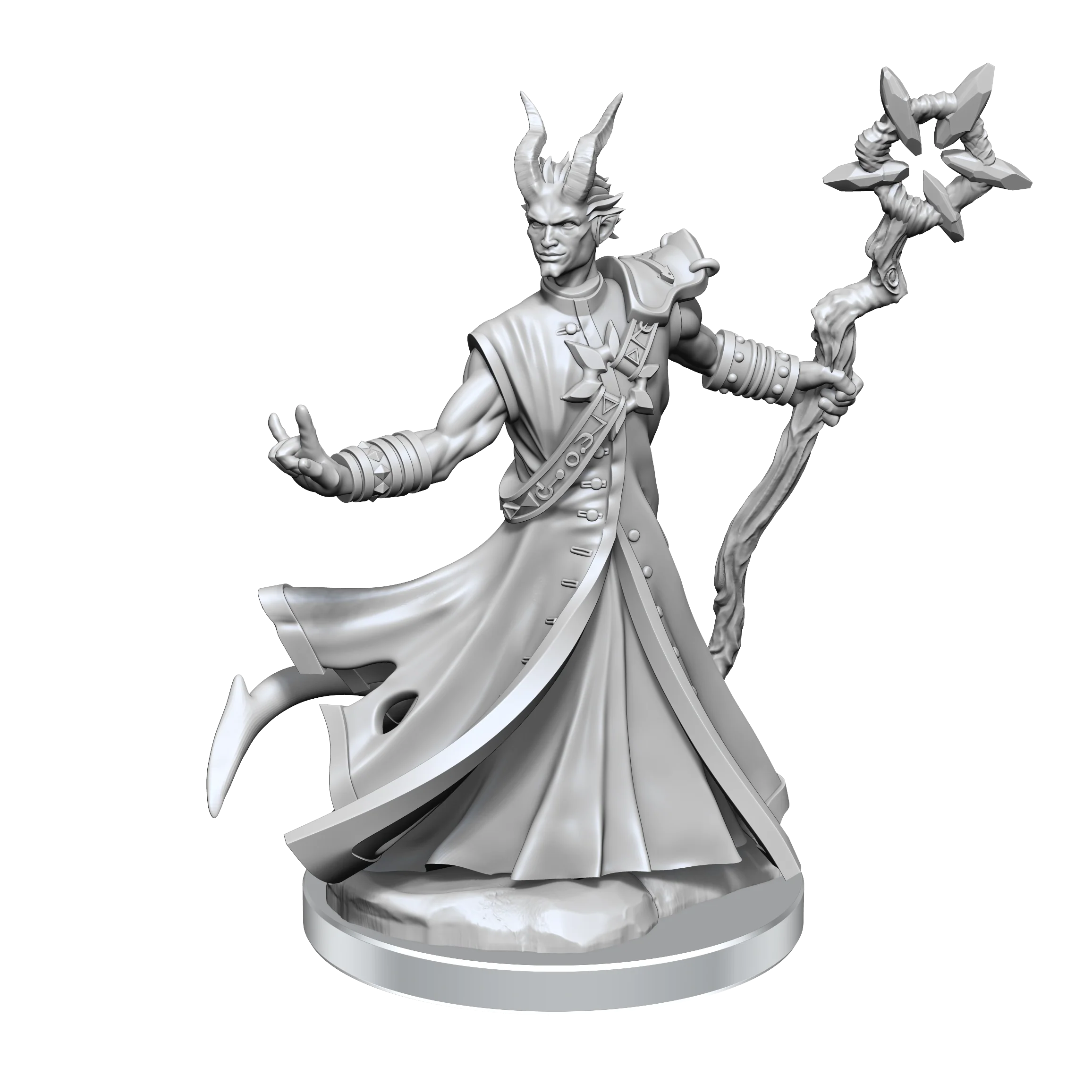 D&D Frameworks: Tiefling Warlock Male - Unpainted and Unassembled 5 D&D Frameworks: Tiefling Warlock Male - Unpainted and Unassembled