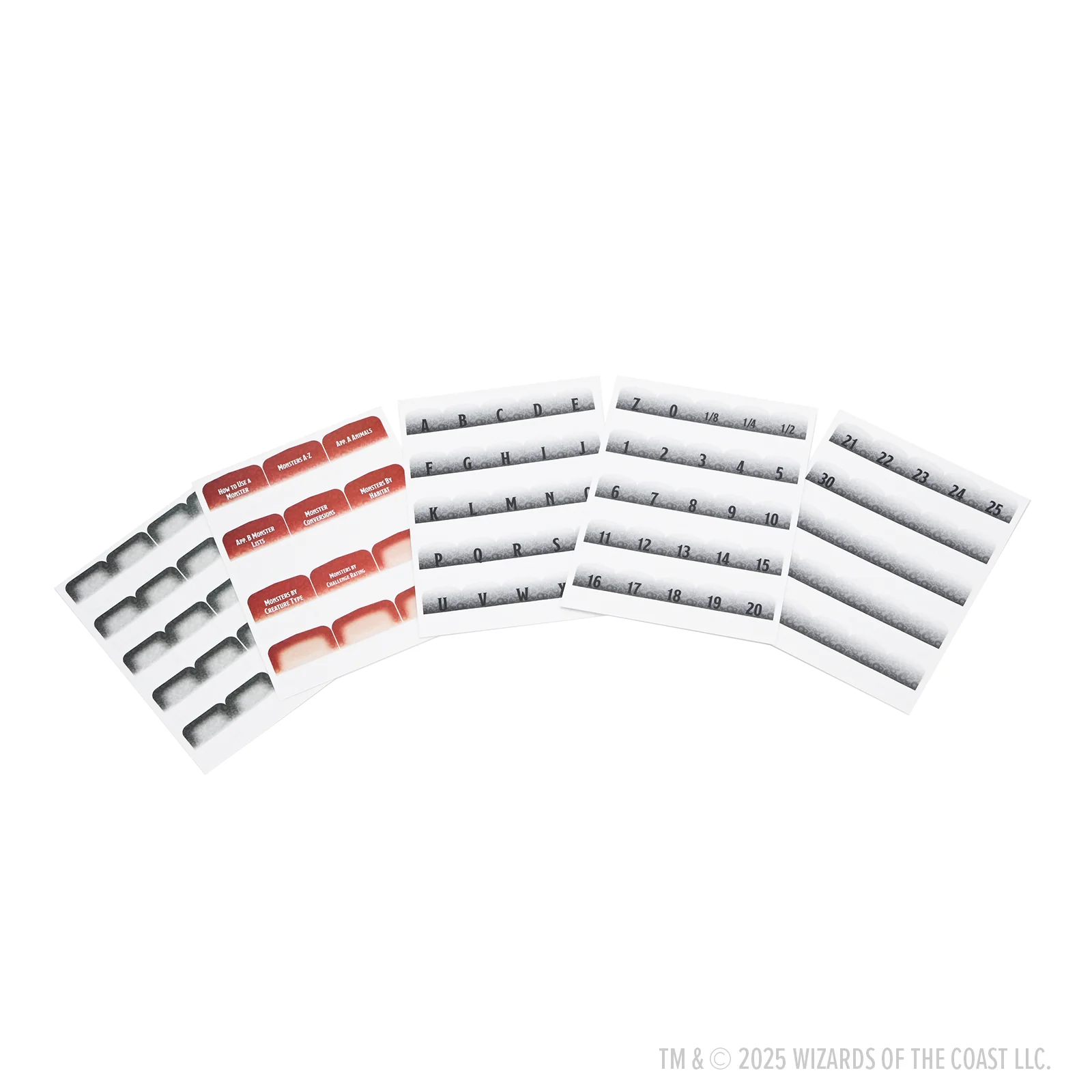 D&D Book Tabs: 2024 Monster Manual 4 D&D Book Tabs: 2024 Monster Manual