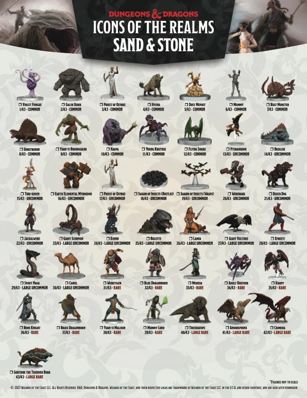D&D Icons of the Realms: Sand & Stone - 8 ct. Booster Brick
