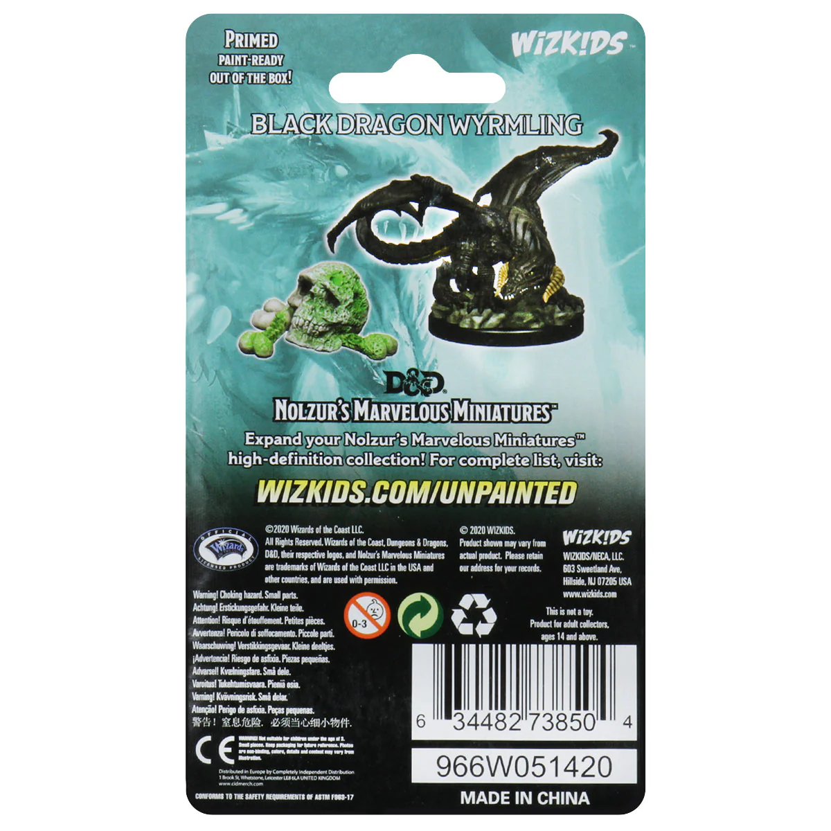 D&D Nolzur's Marvelous Miniatures - Black Dragon Wyrmling