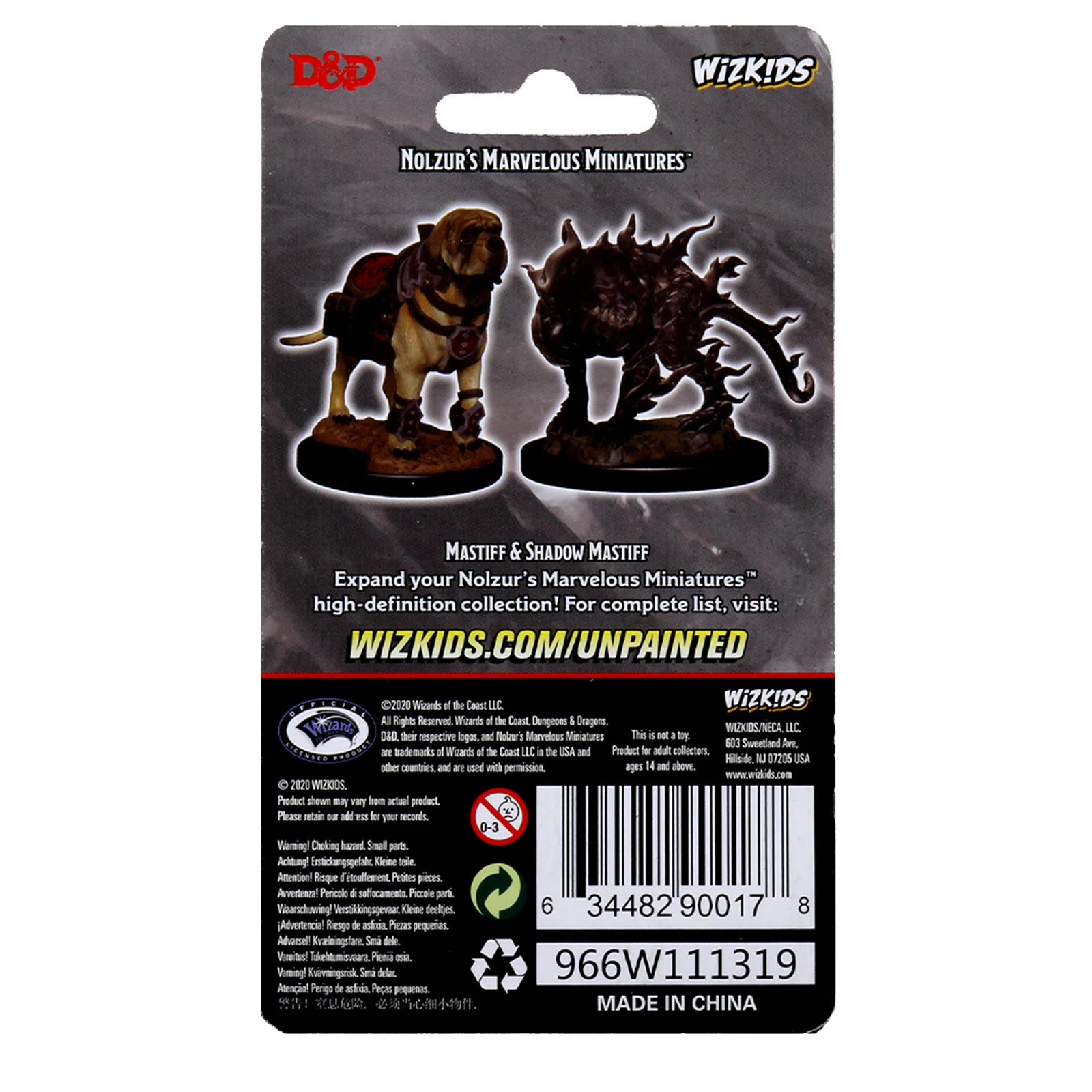 D&D Nolzur's Marvelous Miniatures - Mastiff & Shadow Mastiff