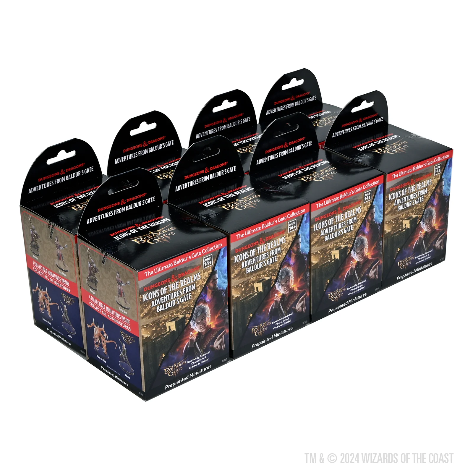 D&D Icons of the Realms: Adventures from Baldur's Gate - 8 ct. Booster Brick | Includes Characters from BG3