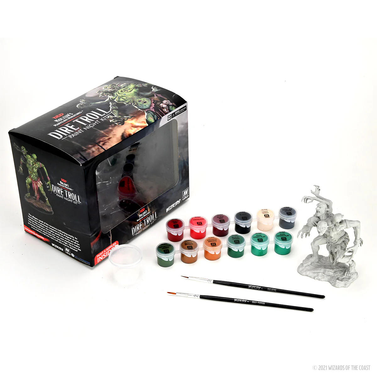 (DING & DENT) Dungeons & Dragons Nolzur's Marvelous Miniatures: Dire Troll - Paint Night Kit