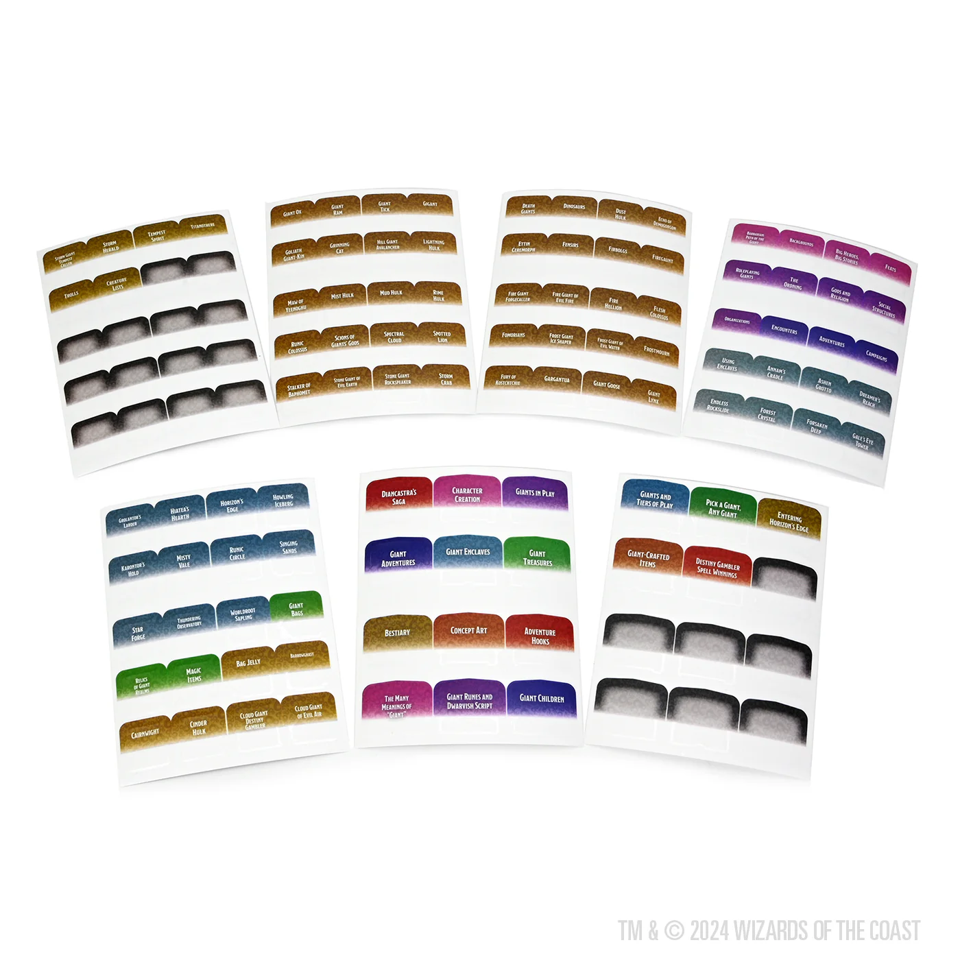 D&D Book Tabs: Bigby Presents: Glory of the Giants 3 D&D Book Tabs: Bigby Presents: Glory of the Giants